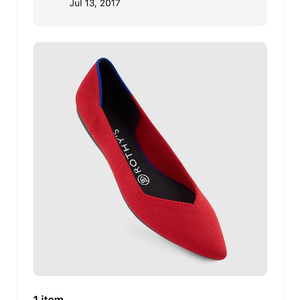 Rothy's Vibrant Red Pointed Flats